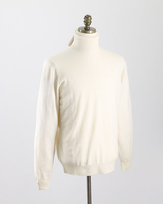 Filippo De Laurentiis Wardrobe Staple Cashmere Blend Turtleneck Sweater Cream 0