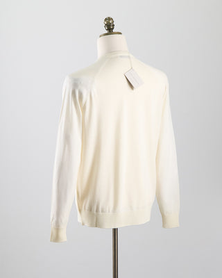 Filippo De Laurentiis Elegant All Season Fine Merino Crewneck Cream 0 1