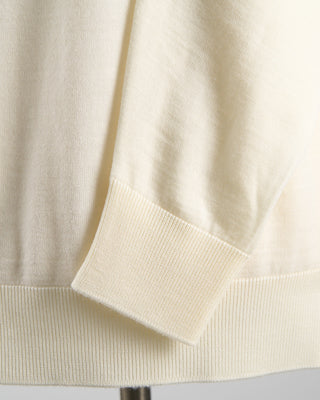 Filippo De Laurentiis Elegant All Season Fine Merino Crewneck Cream 0 6