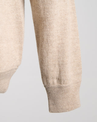 Filippo De Laurentiis Wardrobe Staple Cashmere Blend Raglan Crewneck Casual Sweater Beige 0 3