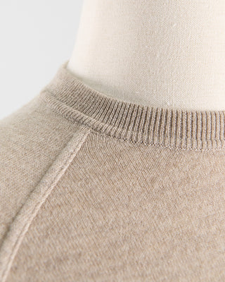Filippo De Laurentiis Wardrobe Staple Cashmere Blend Raglan Crewneck Casual Sweater Beige 0 5