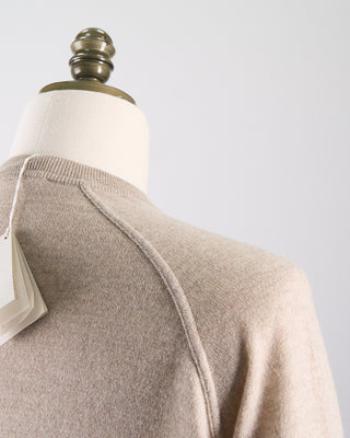 Filippo De Laurentiis Wardrobe Staple Cashmere Blend Raglan Crewneck Casual Sweater Beige 0 6