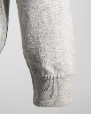 Filippo De Laurentiis Wardrobe Staple Cashmere Blend Raglan Crewneck Casual Sweater Heather Grey 0 4