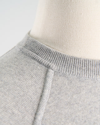 Filippo De Laurentiis Wardrobe Staple Cashmere Blend Raglan Crewneck Casual Sweater Heather Grey 0 5