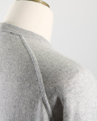 Filippo De Laurentiis Wardrobe Staple Cashmere Blend Raglan Crewneck Casual Sweater Heather Grey 0 6