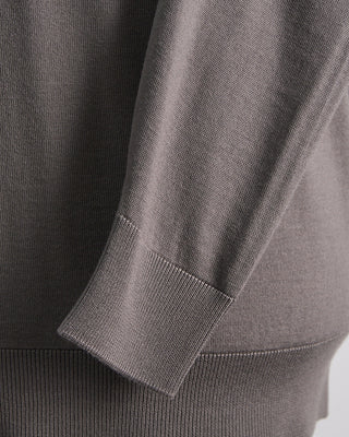 Filippo De Laurentiis Elegant All Season Fine Merino Crewneck Taupe 0 6