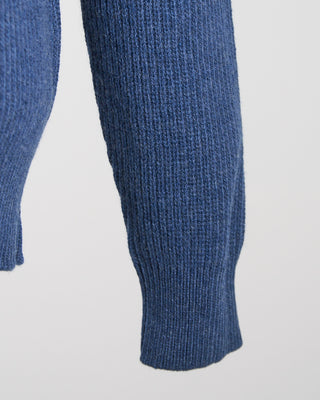 Filippo De Laurentiis Wardrobe Staple Cashmere Blend Ribbed Quarter Zip Sweater Blue 0 4
