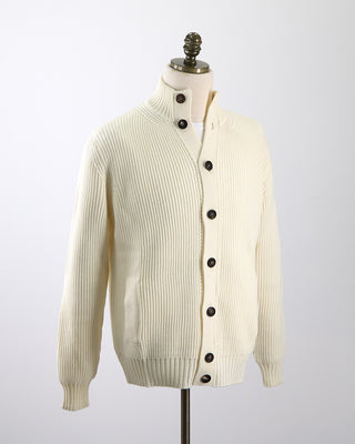 Super Soft Merino 7 Gauge Full Button Blouson Cardigan