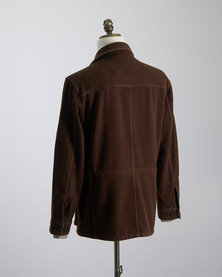 Manto Plush Garment Washed Wool safari Jacket Chocolate 1159