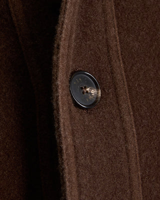 Manto Plush Garment Washed Wool safari Jacket Chocolate 1162