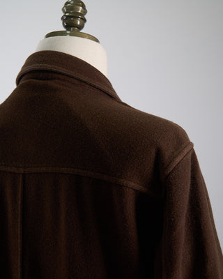 Manto Plush Garment Washed Wool safari Jacket Chocolate 1164