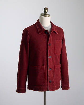 Manto Plush Garment Washed Wool Elasi Shirt Jacket Ruby 1127