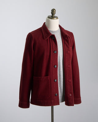 Manto Plush Garment Washed Wool Elasi Shirt Jacket Ruby 1128