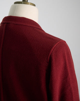 Manto Plush Garment Washed Wool Elasi Shirt Jacket Ruby 1132
