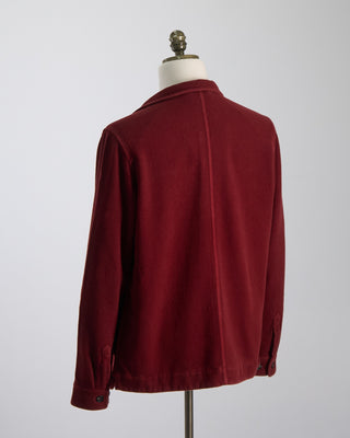 Manto Plush Garment Washed Wool Elasi Shirt Jacket Ruby 1136
