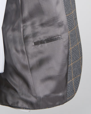 Luigi Bianchi Mantova Wool Flannel Glencheck Suit Grey 2672 4