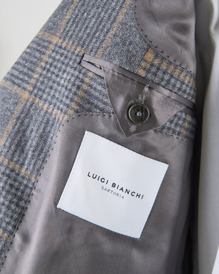 Luigi Bianchi Mantova Wool Flannel Glencheck Suit Grey 2672 5