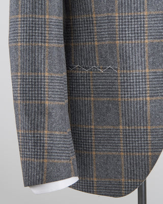 Luigi Bianchi Mantova Wool Flannel Glencheck Suit Grey 2672 6