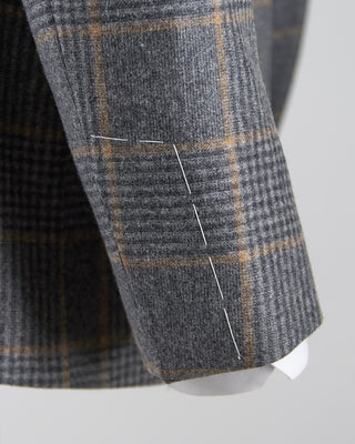 Luigi Bianchi Mantova Wool Flannel Glencheck Suit Grey 2672 9