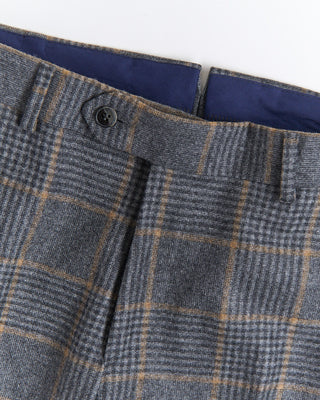 Luigi Bianchi Mantova Wool Flannel Glencheck Suit Grey  6