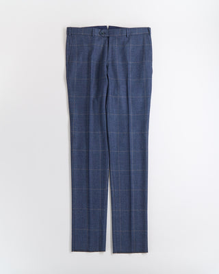 Luigi Bianchi Mantova Birdseye Windowpane Wool Stretch Suit Light Blue 2672 14