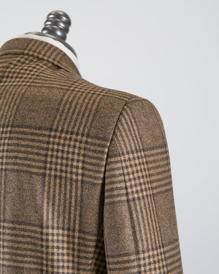 Luigi Bianchi Mantova Camel Wool Glencheck Suit Camel 2672 5