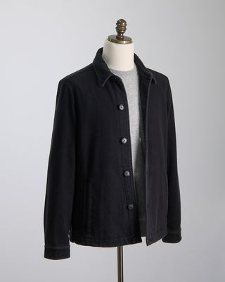 Manto Plush Garment Washed Wool Gug Jacket Charcoal 1148