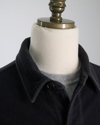 Manto Plush Garment Washed Wool Gug Jacket Charcoal 1151