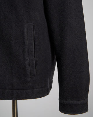 Manto Plush Garment Washed Wool Gug Jacket Charcoal 1153