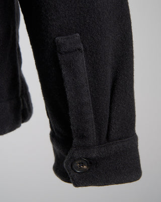 Manto Plush Garment Washed Wool Gug Jacket Charcoal 1155