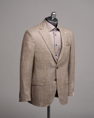 Luigi Bianchi Mantova Loro Piana Silk Air Luxury Sport Jacket Tan 1 5267