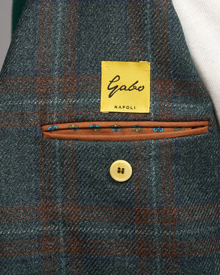Gabo Napoli Loro Piana Capolavoro Tweed Soft Jacket Green 10 5203