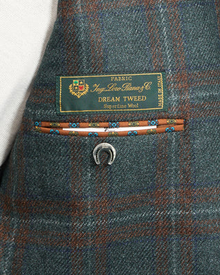 Gabo Napoli Loro Piana Capolavoro Tweed Soft Jacket Green 11 5202