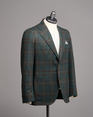 Gabo Napoli Loro Piana Capolavoro Tweed Soft Jacket Green 3 5200