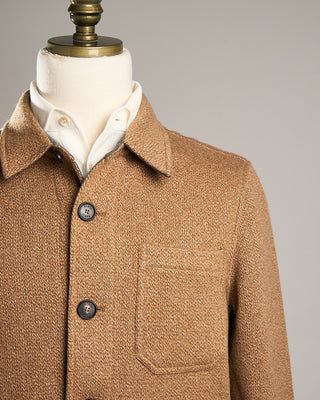 Manto Elasi Wool Silk Cashmere Knit Overshirt Camel 4 1921