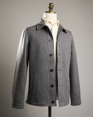 Manto Elasi Wool Silk Cashmere Knit Overshirt Grey 1 1922