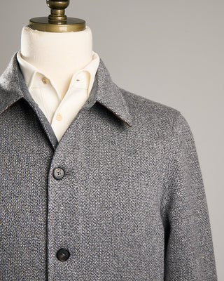 Manto Elasi Wool Silk Cashmere Knit Overshirt Grey 3 1929