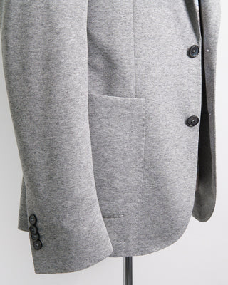 L.B.M. 1911 Unlined Heather Pique Jersey Soft Sport Jacket Grey 1 6