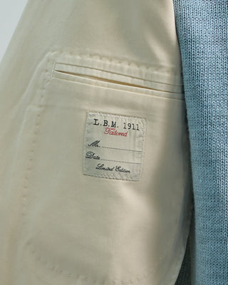 L.B.M. 1911 Stretch Cotton Twill Garment Dyed Soft Sport Jacket Off White 1 5
