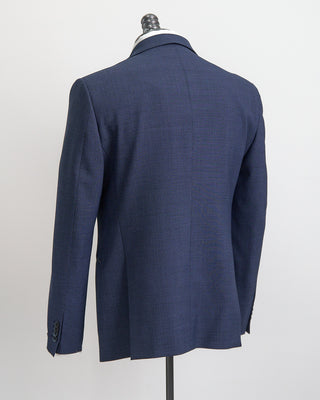 Luigi Bianchi Mantova Micro Houndstooth Hopsack Wool Suit Blue 1 7