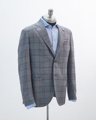 L.B.M. 1911 Untreated Summertime Bold Check Soft Sport Jacket Blue 1