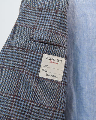 L.B.M. 1911 Untreated Summertime Bold Check Soft Sport Jacket Blue 1 7