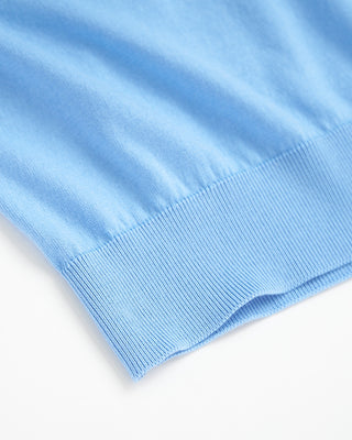 Filippo De Laurentiis Supima Cotton Johnny Collar Polo Shirt Light Blue 0 2