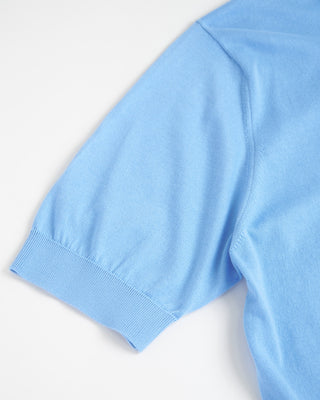 Filippo De Laurentiis Supima Cotton Johnny Collar Polo Shirt Light Blue 0 3
