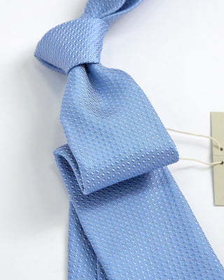 Paolo Albizzati Tonal Neat Woven Tie Light Blue 1 2