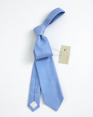 Paolo Albizzati Tonal Neat Woven Tie Light Blue 1
