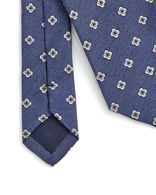Paolo Albizzati Medallion Print Woven Tie Blue 1
