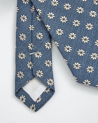 Paolo Albizzati Floral Print Woven Tie Blue 1 1