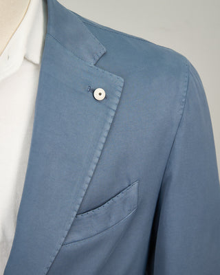 L.B.M. 1911 Blue Cotton Silk Stretch Soft Jacket Blue 1362