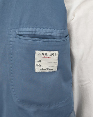 L.B.M. 1911 Blue Cotton Silk Stretch Soft Jacket Blue 1365